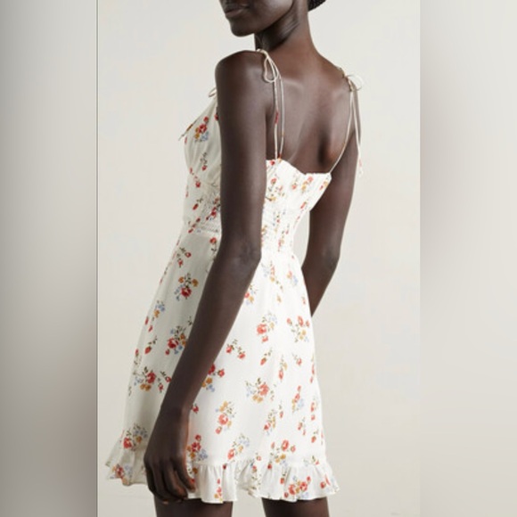 Reformation Esther Floral Crepe Mini Dress - Picture 2 of 6